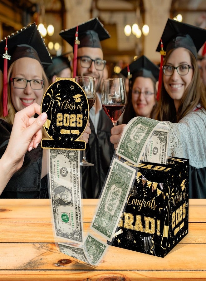 ALodr Graduation Party Gift, Graduation Decorations Class of 2025, Graduation Money Pull Box with GRAD Card and Transparent Bags, Congrats Graduation Money Pull Box, Graduation Money Pull Box for Boys Girls - Image 5